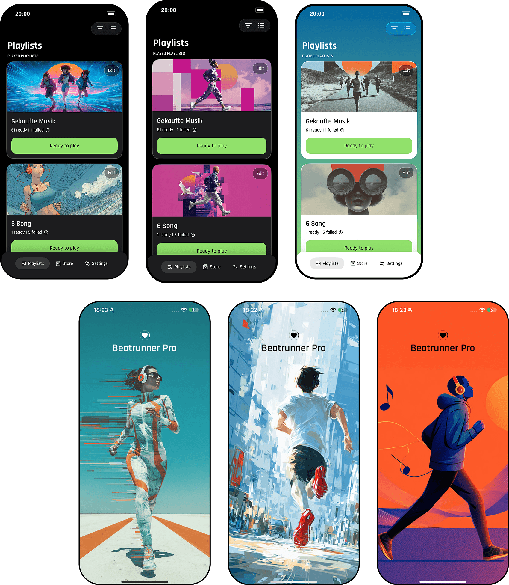 Beatrunner Pro app screenshot: Personalize the App
